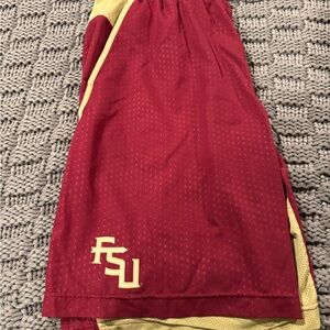 FSU Nike Men's Red and Gold Athletic Shorts
